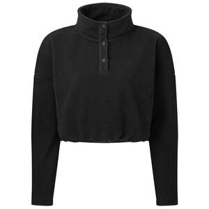 TriDri Womens/Ladies Cropped Fleece Top / Black